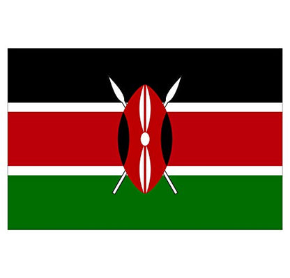 Panneau Rigide Format 18x12cm Drapeau de Pays Nation Kenya épaisseur 3mm