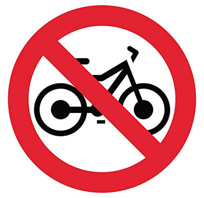 Panneau Rigide Interdit aux vélos Diamètre 25x25cm épaisseur 3mm