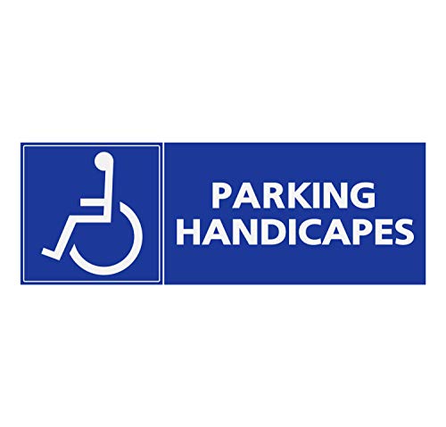 Panneau Rigide Handicapé - Personne à mobilité réduite Parking handicapés Format rectangulaire 10x30cm épaisseur 3mm