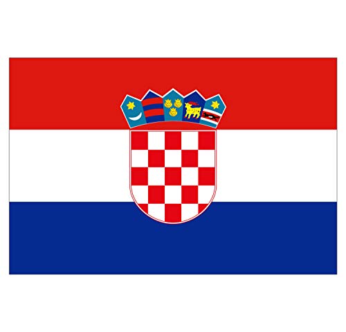 Supstick Lot de 8 Autocollants Stickers Drapeau de Pays Nation Croatie Format 3x2cm