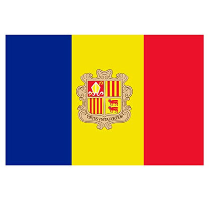 Panneau Rigide Format 18x12cm Drapeau de Pays Nation Andorre épaisseur 3mm