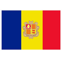 Supstick Lot de 8 Autocollants Stickers Drapeau de Pays Nation Andorre Format 3x2cm
