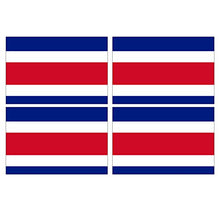 Supstick Lot de 4 Autocollants Stickers Drapeau de Pays Nation Costa Rica Format 12x8cm