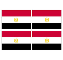 Supstick Lot de 4 Autocollants Stickers Drapeau de Pays Nation Egypte Format 12x8cm