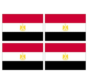 Supstick Lot de 4 Autocollants Stickers Drapeau de Pays Nation Egypte Format 12x8cm