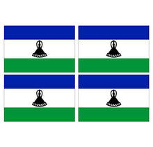 Supstick Lot de 4 Autocollants Stickers Drapeau de Pays Nation Lesotho Format 12x8cm