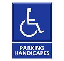 Panneau Rigide Handicapé - Personne à mobilité réduite Parking handicapés 12x16cm épaisseur 3mm
