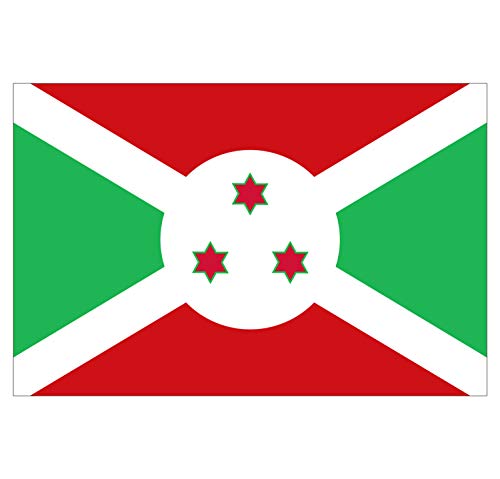 Supstick Autocollant Stickers Drapeau de Pays Nation Burundi Format 18x12cm