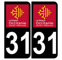 Supstick 2 Stickers Autocollants Plaques Immatriculation Auto Dept 31 Occitanie Noir Angles Arrondis