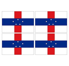 Supstick Lot de 4 Autocollants Stickers Drapeau de Pays Nation Antilles hollandaises Format 12x8cm