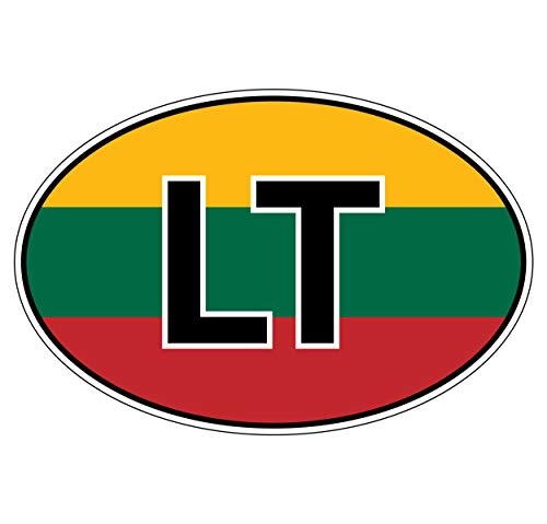 Supstick Autocollant Stickers Automobile Lituanie 15x10cm