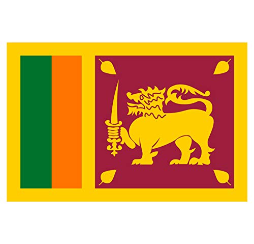 Supstick Lot de 8 Autocollants Stickers Drapeau de Pays Nation sri Lanka Format 3x2cm