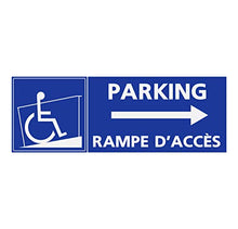 Supstick Autocollants Stickers Handicapé - Personne à mobilité réduite Rampe d’accès flèche Droite Format rectangulaire 18x6cm
