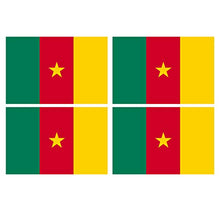 Supstick Lot de 4 Autocollants Stickers Drapeau de Pays Nation Cameroun Format 12x8cm