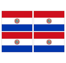 Supstick Lot de 4 Autocollants Stickers Drapeau de Pays Nation Paraguay Format 12x8cm