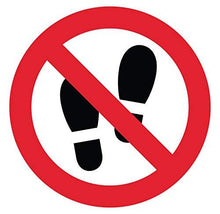 Autocollant Stickers Interdit de Marcher Diamètre 15x15cm - supstick.fr