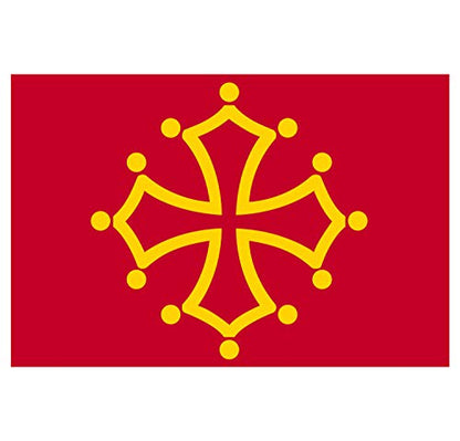 Panneau Rigide Format 15x10cm Drapeau de département région française occitanie épaisseur 3mm