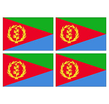 Supstick Lot de 4 Autocollants Stickers Drapeau de Pays Nation erythrée Format 12x8cm