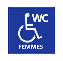 Panneau Rigide Handicapé - Personne à mobilité réduite WC Femmes 25x25cm épaisseur 3mm