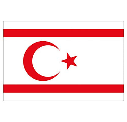 Panneau Rigide Format 18x12cm Drapeau de Pays Nation Chypre du Nord épaisseur 3mm