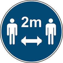 Lot de 5 Panneaux de signalétique - 2m de distance- format 30x30cm couleur bleu marine