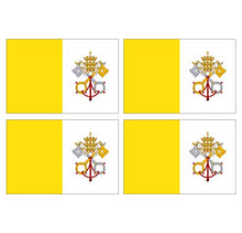 Lot de 4 Autocollants Stickers Drapeau de Pays Nation Ville du Vatican Format 12x8cm