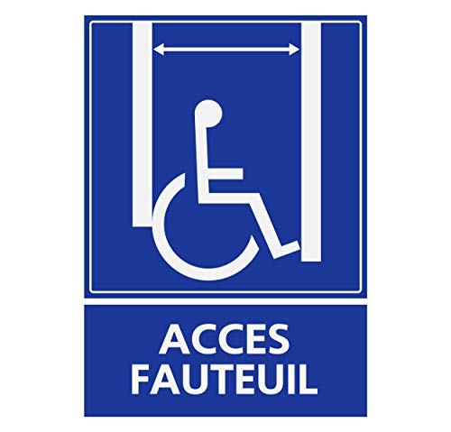 Supstick Autocollants Stickers Handicapé - Personne à mobilité réduite Ascenseur accès Fauteuil 3x4cm