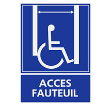 Supstick Autocollants Stickers Handicapé - Personne à mobilité réduite Ascenseur accès Fauteuil 9x12cm