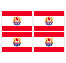 Supstick Lot de 4 Autocollants Stickers Drapeau de Pays Nation polynesie française Format 12x8cm