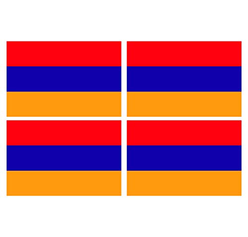Supstick Lot de 4 Autocollants Stickers Drapeau de Pays Nation armenie Format 12x8cm