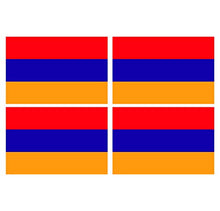 Supstick Lot de 4 Autocollants Stickers Drapeau de Pays Nation armenie Format 12x8cm