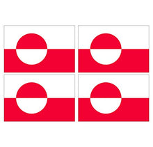 Supstick Lot de 4 Autocollants Stickers Drapeau de Pays Nation Groenland Format 6x4cm
