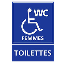 Supstick Autocollants Stickers Handicapé - Personne à mobilité réduite Toilette WC Femmes 3x4cm