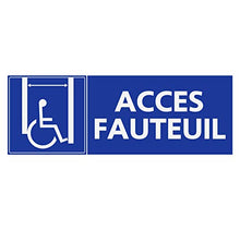 Panneau Rigide Handicapé - Personne à mobilité réduite Ascenseur accès Fauteuil Format rectangulaire 24x8cm épaisseur 3mm