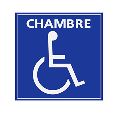 Panneau Rigide Handicapé - Personne à mobilité réduite Chambre 25x25cm épaisseur 3mm