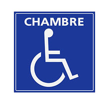 Panneau Rigide Handicapé - Personne à mobilité réduite Chambre 15x15cm épaisseur 3mm