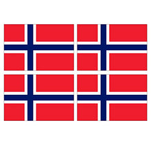Supstick Lot de 4 Autocollants Stickers Drapeau de Pays Nation norvège Format 12x8cm
