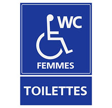 Panneau Rigide Handicapé - Personne à mobilité réduite Toilette WC Femmes 12x16cm épaisseur 3mm