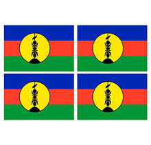 Supstick Lot de 4 Autocollants Stickers Drapeau de Pays Nation Nouvelle-caledonie Format 12x8cm