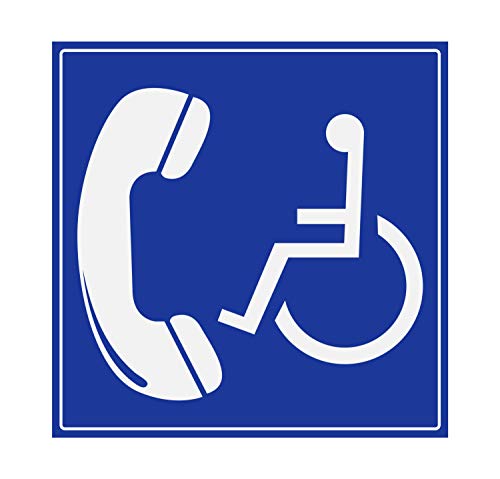 Panneau Rigide Handicapé - Personne à mobilité réduite 20x20cm épaisseur 3mm