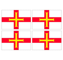 Supstick Lot de 4 Autocollants Stickers Drapeau de Pays Nation guernesey Format 12x8cm