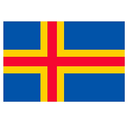 Panneau Rigide Format 18x12cm Drapeau de Pays Nation ile-Aland épaisseur 3mm