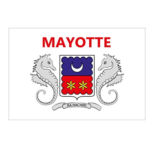 Panneau Rigide Format 18x12cm Drapeau de Pays Nation Mayotte épaisseur 3mm