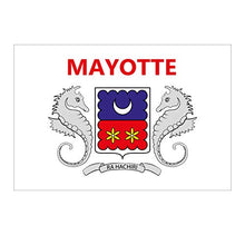Panneau Rigide Format 18x12cm Drapeau de Pays Nation Mayotte épaisseur 3mm