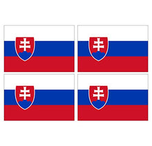 Supstick Lot de 4 Autocollants Stickers Drapeau de Pays Nation Slovaquie Format 12x8cm