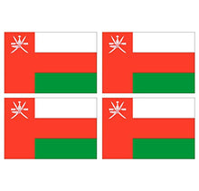 Supstick Lot de 4 Autocollants Stickers Drapeau de Pays Nation Oman Format 12x8cm