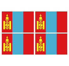 Supstick Lot de 4 Autocollants Stickers Drapeau de Pays Nation Mongolie Format 12x8cm