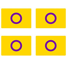 Supstick Drapeau Intersexe Lot de 4 Format 6X4CM