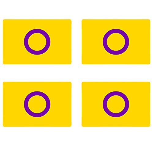 Supstick Drapeau Intersexe Lot de 4 Format 12X8CM