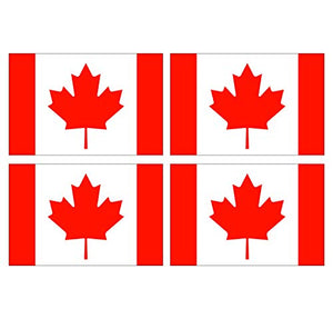 Supstick Lot de 4 Autocollants Stickers Drapeau de Pays Nation Canada Format 12x8cm